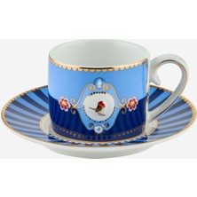 UltraMint Mavi Porselen Kahve Fincanı, 90 Ml, Şık ve Zarif Tasarım