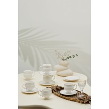 UltraMint 6 Kişilik Kahve Fincan Takımı, 100 Ml, Şık ve Zarif Tasarım