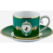 UltraMint Yeşil Porselen Kahve Fincanı, 90 Ml, Şık ve Zarif Tasarım