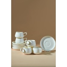 UltraMint Altı Kişilik 80 ml Gold Kahve Fincan Takımı Seti