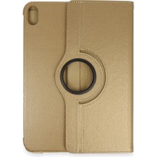 BT Teknik Ipad 2022 10.9 (10.nesil) Kılıf 360 Tablet Deri Kılıf - Gold