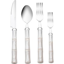 UltraMint 6 Kişilik 24 Parça Çatal Kaşık Bıçak Takımı Seti, Şık ve Dayanıklı Tasarım