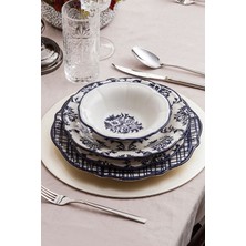 UltraMint Şık 24 Parça 6 Kişilik Modern Yemek Takımı Seti