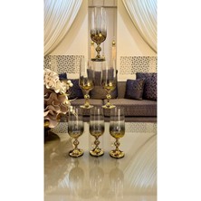 UltraMint Kristal Gold Kahve Yanı Su Bardağı 180CC, Şık ve Zarif Tasarım