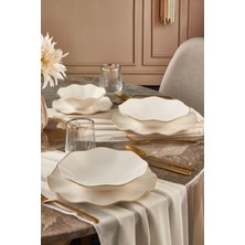 UltraMint 24 Parça Gold Yemek Takımı, Şık ve Dayanıklı Tasarım