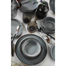 UltraMint Şık 16 Parça Mavi Yemek Takımı, 4 Kişilik Set, Modern ve Zarif Tasarım