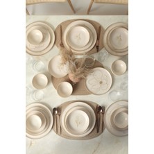 UltraMint Şık 24 Parça Nordıc Yemek Takımı, 6 Kişilik, Zarif ve Modern Tasarım