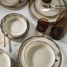 UltraMint Modern 16 Parça 4 Kişilik Şık Yemek Takımı Seti