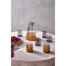 UltraMint Şık 7 Parça Antrasit Bardak Seti, Dayanıklı ve Modern Tasarım