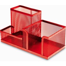 Delixa Mas Perfore Desk Organizer, Kırmızı