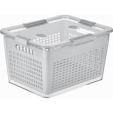 Delixa Selka Home - Lavin 7 Litre Açık Gri Saklama Kabı