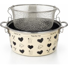 PR Home  Enjoy Siyah Emaye Kızartma Tenceresi 22 cm