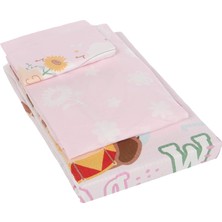 Delixa Masha Lisanslı Karakter BASKILI%100 Pamuk Bebek Pike Takımı, Pembe, Bebek