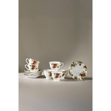 UltraMint 6 Kişilik Kahve Fincan Takımı, 80 Ml, Şık ve Zarif Tasarım