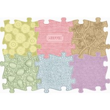 Delixa Muffik Baby Pastel Set - 0-3 Yaş Bebek Duyu Gelişim Matı - 6'lı Ortopedik Aktivite Matı - Tummy Time