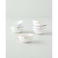 English Home Joyfull Seramik 6'lı Çerezlik 6 cm Renkli