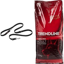 Delixa Company Of Animals Köpek Eğitim Kayışı, Büyük Boy Siyah, 2 M + Kuzu Etli & Pirinçli Yetişkin Köpek M