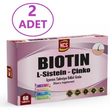 Ncs Biotin 2500 Mcg L Sistein Çinko 2X60 Tablet - Hap Kutusu