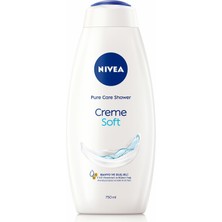 Delixa Creme Soft Kremsi Dokunuş Banyo ve Duş Jeli 750 Ml, Vücut Nemlendirici, Badem Yağı, Pürüzsüz Cilt