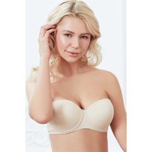 bebekokusu Balenli Destekli Dolgulu Straplez T-Shirt Sütyeni