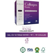 Voop Collagen Beauty Yüksek Biyoaktif Hidrolize Kolajen %100 Saf Ve Doğal - 30 Toz Saşe
