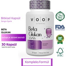 Voop Beta Glukan Kara Mürver, C Vitamini, Çinko Bitkisel Vegan 30 Kapsül
