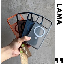 Lama Case Apple iPhone 17 Pro Kılıf Standlı M-Safe Şarj Özellikli Lamaxshield C-Magnet Lucid Armor Kapak