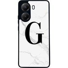  Xiaomi Poco X7 Pro Uyumlu G Harfi Tasarımlı Glossy Mat Siyah Silikon Telefon Kılıfı