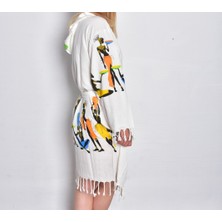 Nevin Acar Afro Kız Bambu Peştemal Bornoz