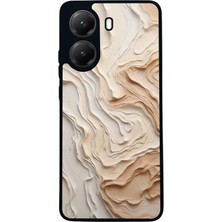  Xiaomi Poco X7 Pro Uyumlu Duvar Tasarımlı Glossy Mat Siyah Silikon Telefon Kılıfı