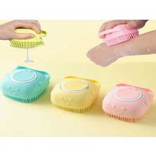 Delixa Monte Lua Çok Amaçlı Yumuşak Silikon Duş Lifi - Sabun Jel Şampuan Hazneli