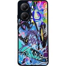  Xiaomi Poco X7 Pro Uyumlu Grafiti Tasarımlı Glossy Mat Siyah Silikon Telefon Kılıfı