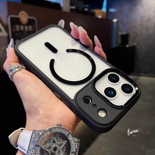 Lama Case Apple iPhone 17 Şeffaf Kılıf Renkli Kenarlı M-Safe Uyumlu Manyetik Kapak