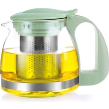 Delixa Paçi 700 ml Süzgeçli Cam Çaydanlık Üstü Demlik Mavi