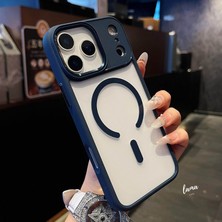 Lama Case Apple iPhone 17 Şeffaf Kılıf Renkli Kenarlı M-Safe Uyumlu Manyetik Kapak