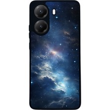  Xiaomi Poco X7 Pro Uyumlu Uzay Tasarımlı Glossy Mat Siyah Silikon Telefon Kılıfı