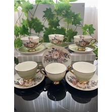 UltraMint Şık Porselen 6'lı Fincan Takımı, Zarif ve Dayanıklı Tasarım