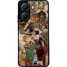  Xiaomi Poco X7 Pro Uyumlu Orta Çağ Tasarımlı Glossy Mat Siyah Silikon Telefon Kılıfı