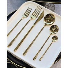 UltraMint Dmr Life Hayal Model Titanyum Gold 36 Parça 6 Kişilik Çatal Kaşık Bıçak Takımı