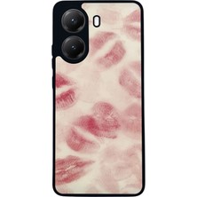  Xiaomi Poco X7 Pro Uyumlu  Kiss Tasarımlı Glossy Mat Siyah Silikon Telefon Kılıfı