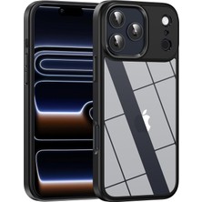 Lama Case Apple iPhone 17 Pro Şeffaf Kılıf Renkli Kenarlı Şeffaf Kapak