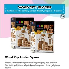 Pazarcan Wood City Blocks Ahşap Şehir Blokları (Kayın Ağacı)