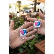 Lynare Parmak Izi Çift Anahtarlık Seti 14 Şubat Sevgililer Günü Özel Hediye 2'li