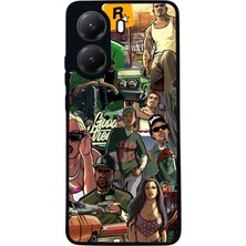  Xiaomi Poco X7 Pro Uyumlu Gta Tasarımlı Glossy Mat Siyah Silikon Telefon Kılıfı