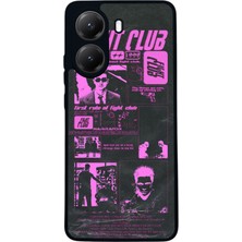  Xiaomi Poco X7 Pro Uyumlu Fight Club Tasarımlı Glossy Mat Siyah Silikon Telefon Kılıf