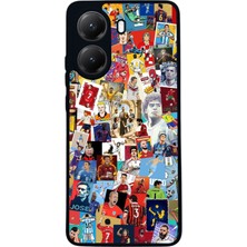  Xiaomi Poco X7 Pro Uyumlu Futbol Tasarımlı Glossy Mat Siyah Silikon Telefon Kılıf