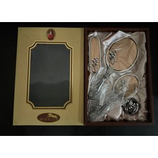 Ceyyiz Monalisa Lux Taşlı Yaprak Desenli Bakır Gold Rengi Ayna Tarak Fırça Tk.148