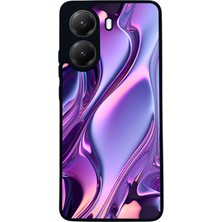  Xiaomi Poco X7 Pro Uyumlu Hologram Tasarımlı Glossy Mat Siyah Silikon Telefon Kılıfı