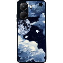  Xiaomi Poco X7 Pro Uyumlu Ay (Moon) Tasarımlı Glossy Mat Siyah Silikon Telefon Kılıfı