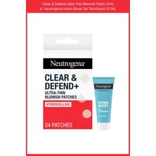 Clear & Defend Ultra Thin Blemish Patch 24’lü &  Neutrogena Hydro Boost Jel Temizleyici 15 ML